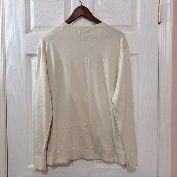 POLO Ralph Lauren Women's Crewneck Sweater Cotton Cream Size XL - Picture 6 of 6